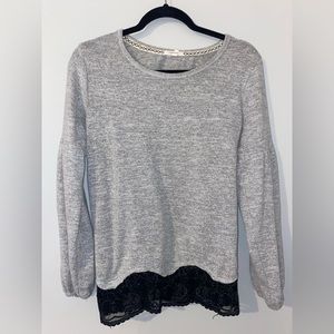 Gray sweater top
